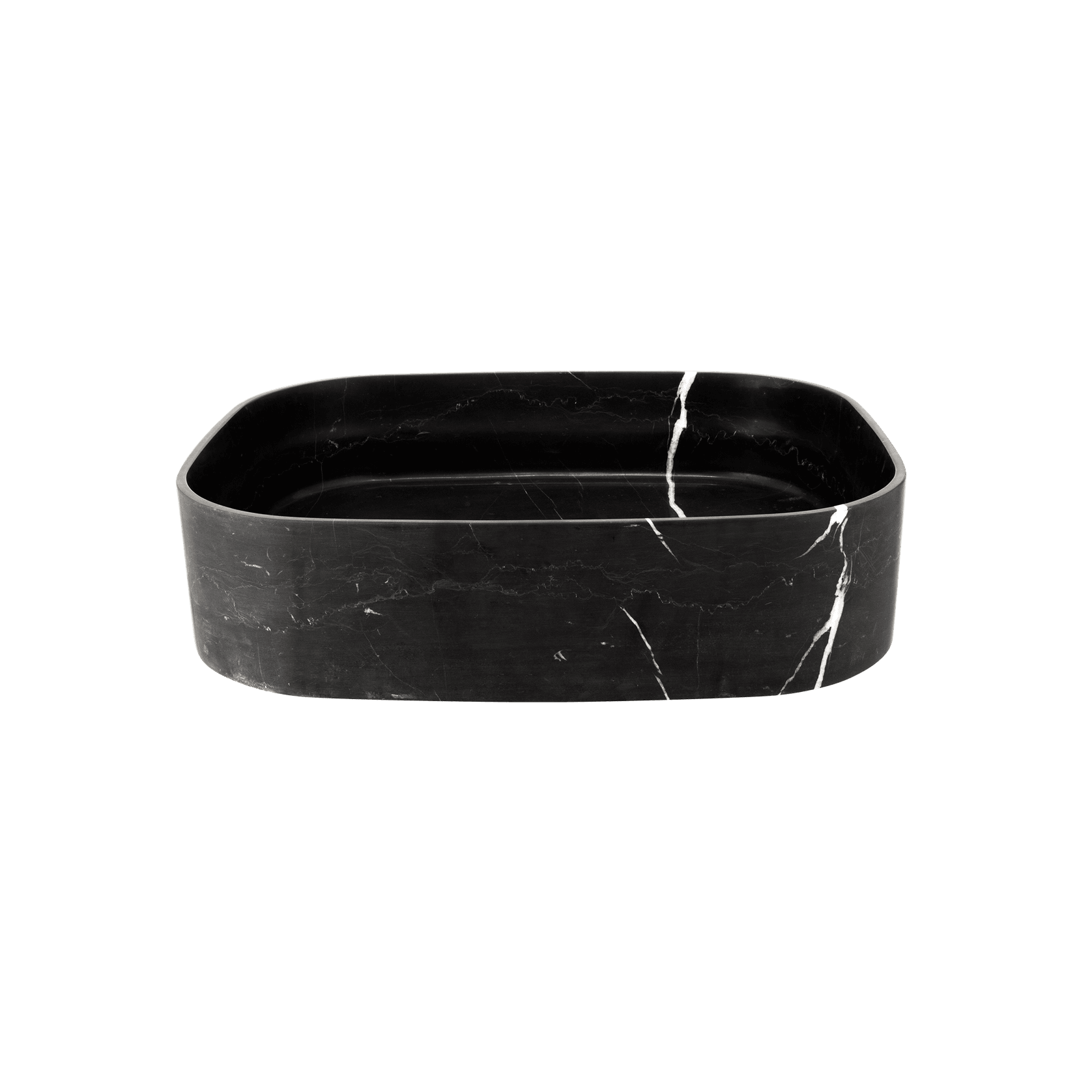 iStone Soft Square Basin 480 x 380mm Black Marble gallery detail image