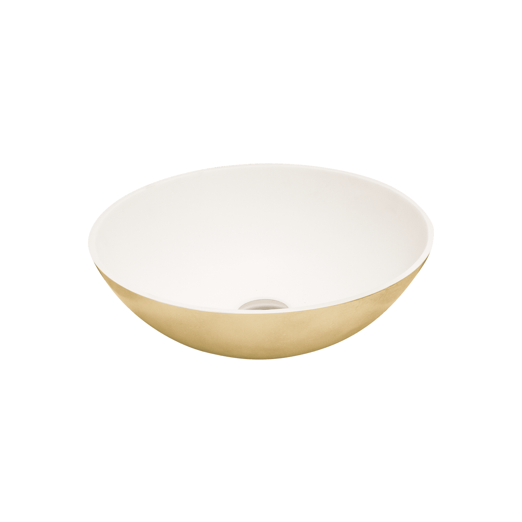 iStone Round Basin 400 x 130mm Metallic Gold gallery detail image