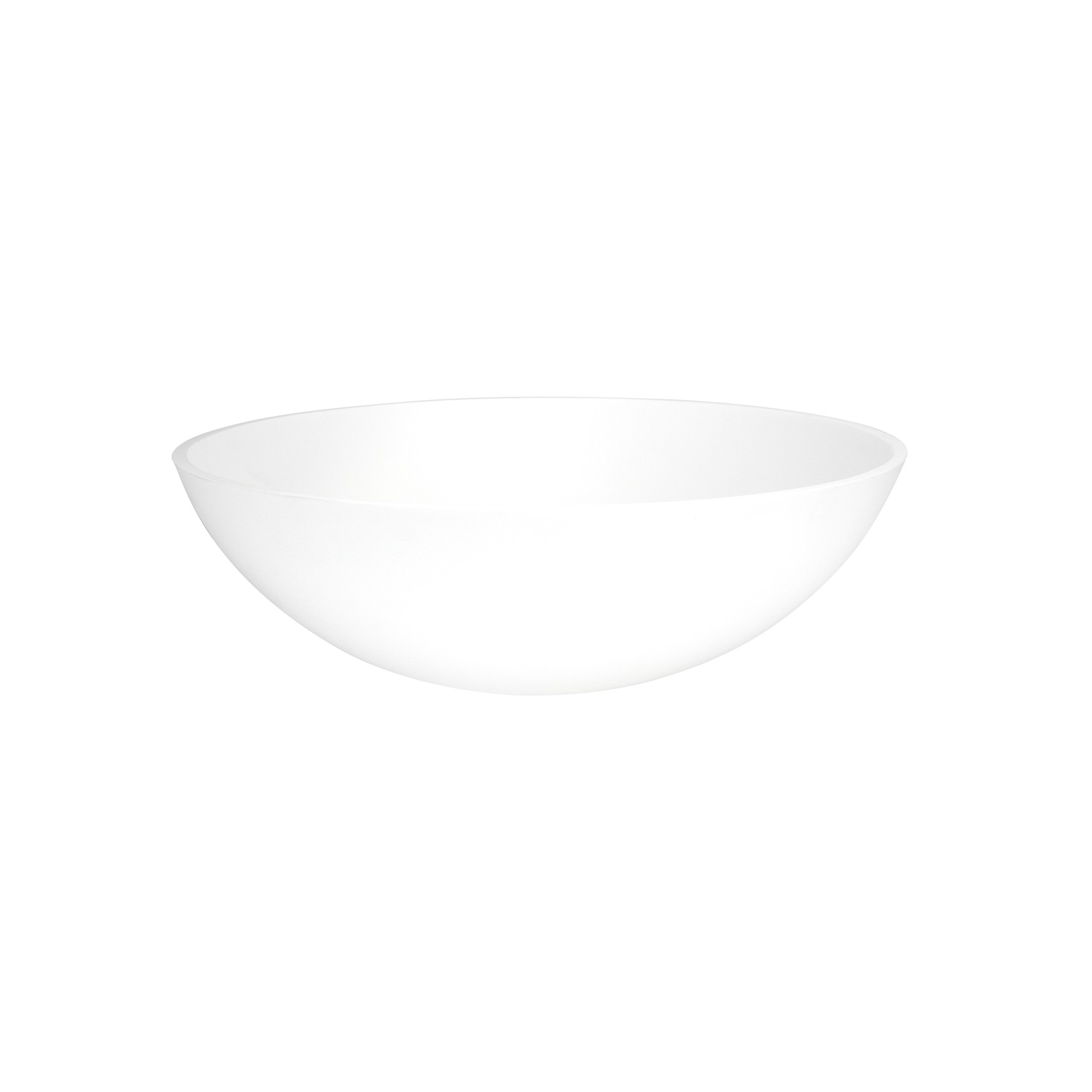 iStone Round Basin 400 x 130mm Matte White gallery detail image