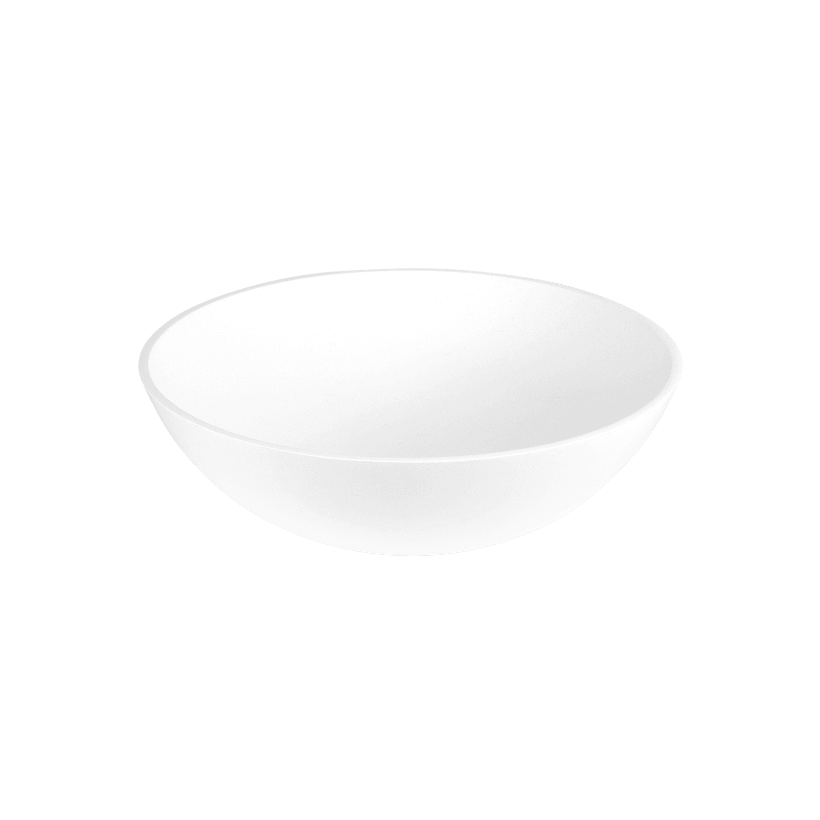 iStone Round Basin 400 x 130mm Snow Quartz gallery detail image