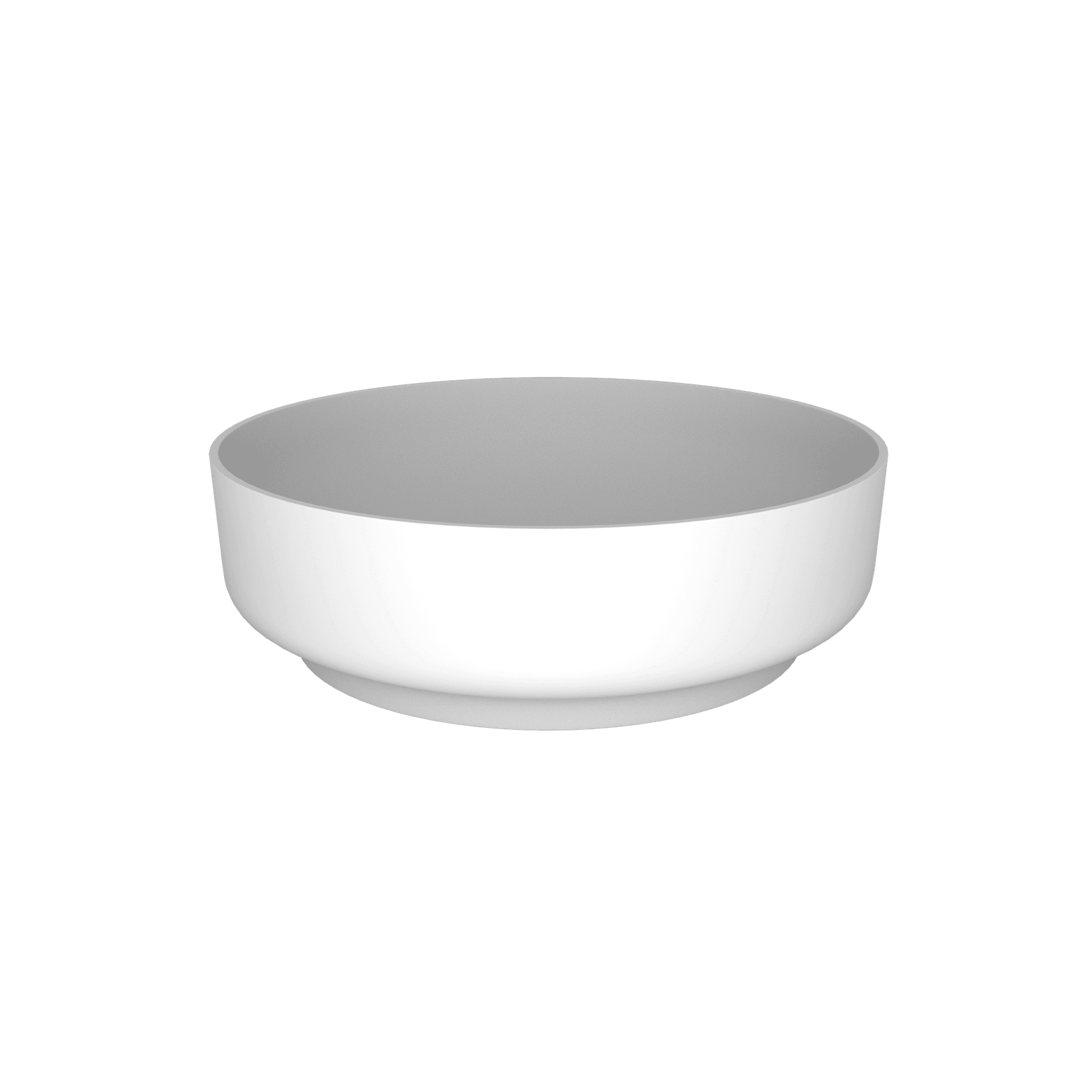 iStone Round Basin 400mm Matte White gallery detail image
