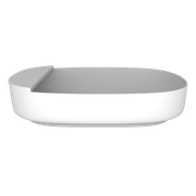 iStone Ovale Basin 550mm Gloss White (With Tray) gallery detail image
