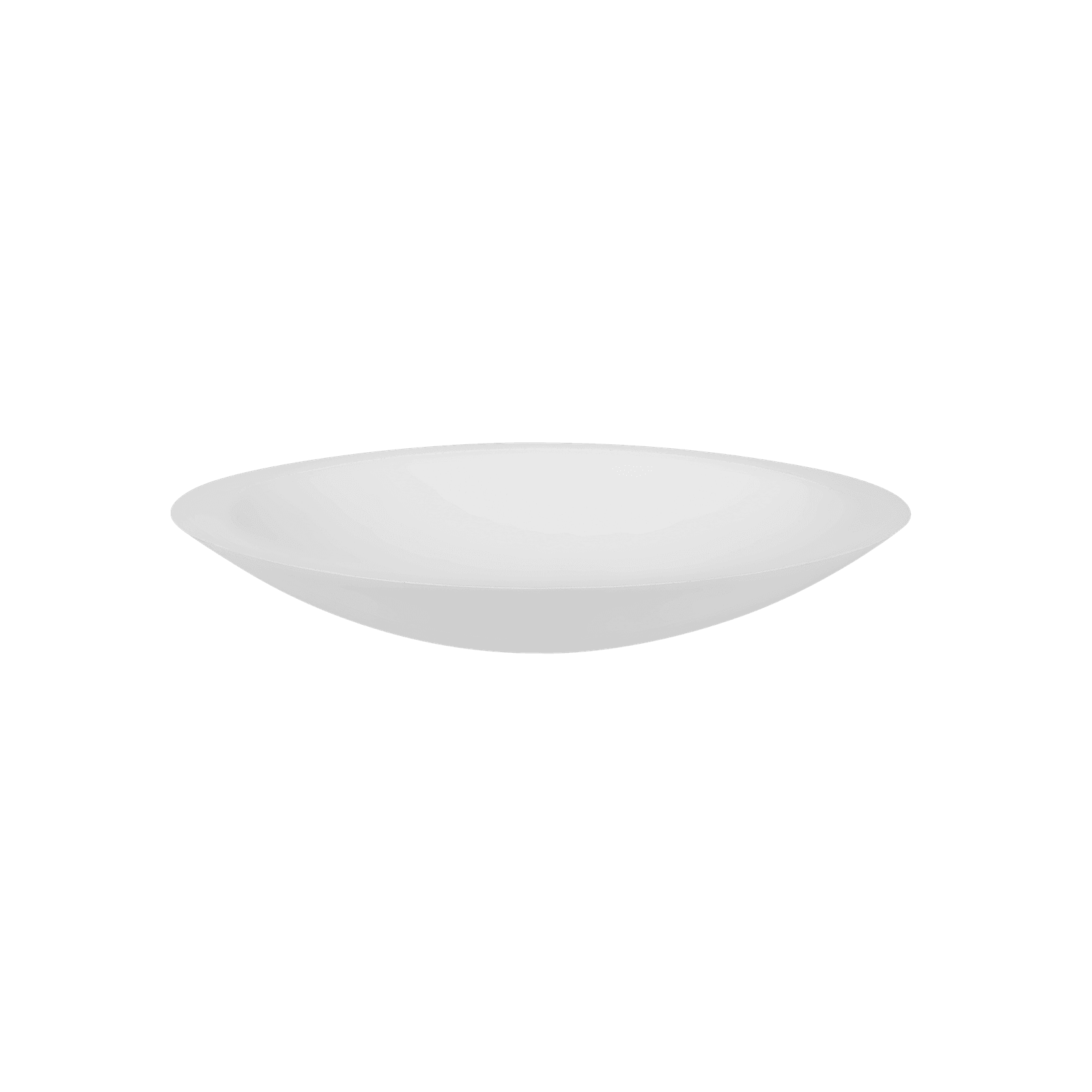 iStone Oval Basin 600 x 105 x 350mm Matte White gallery detail image