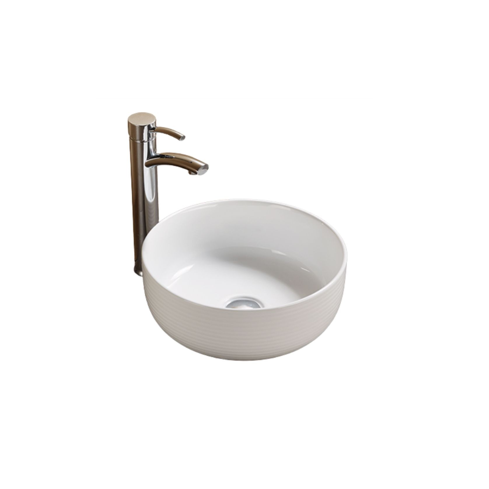 Unika Capri White Gloss Counter Top Gloss Basin gallery detail image