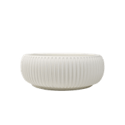 Felda Sea Salt White Fluted Concrete Basin gallery detail image