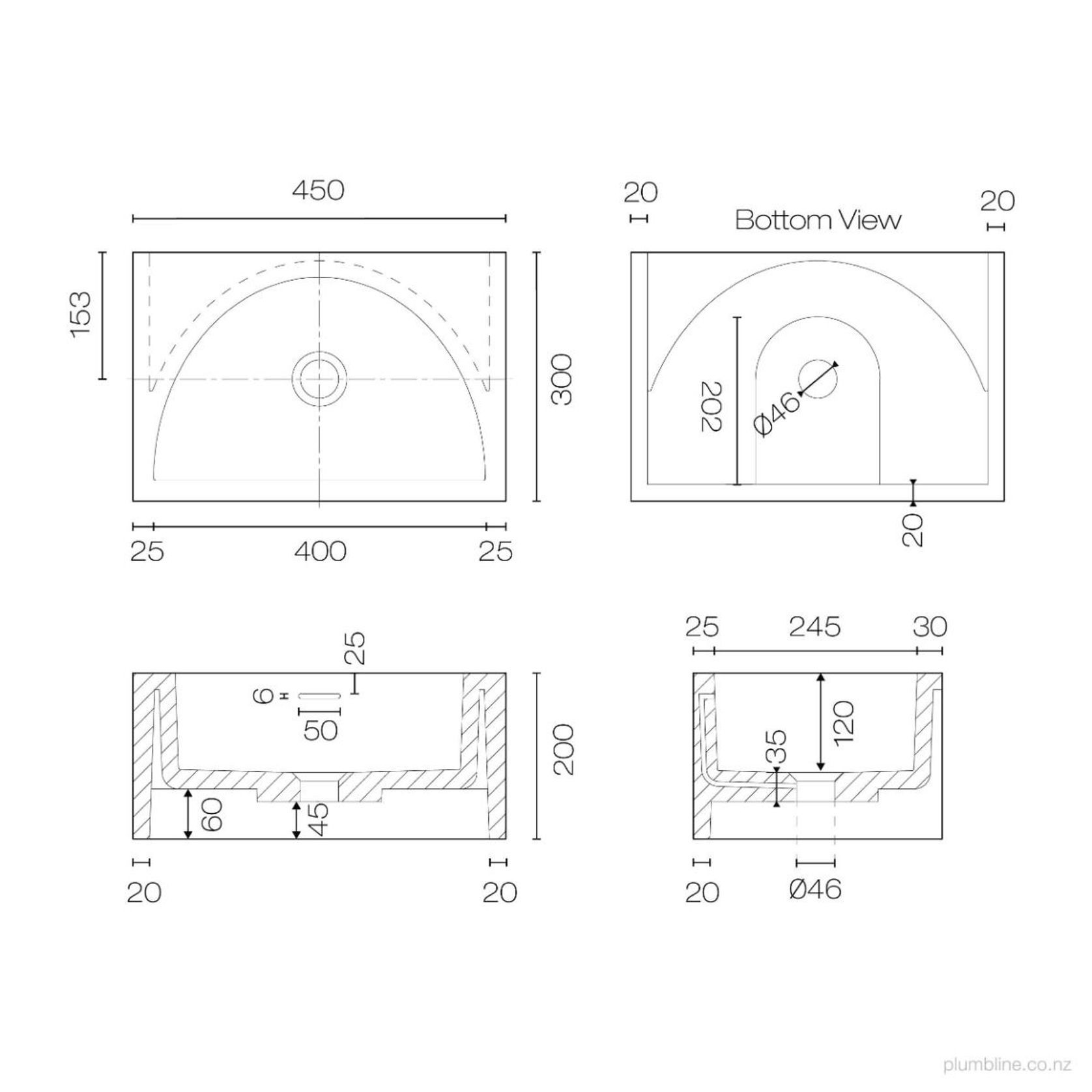 Ayla Wall Hung Basin gallery detail image