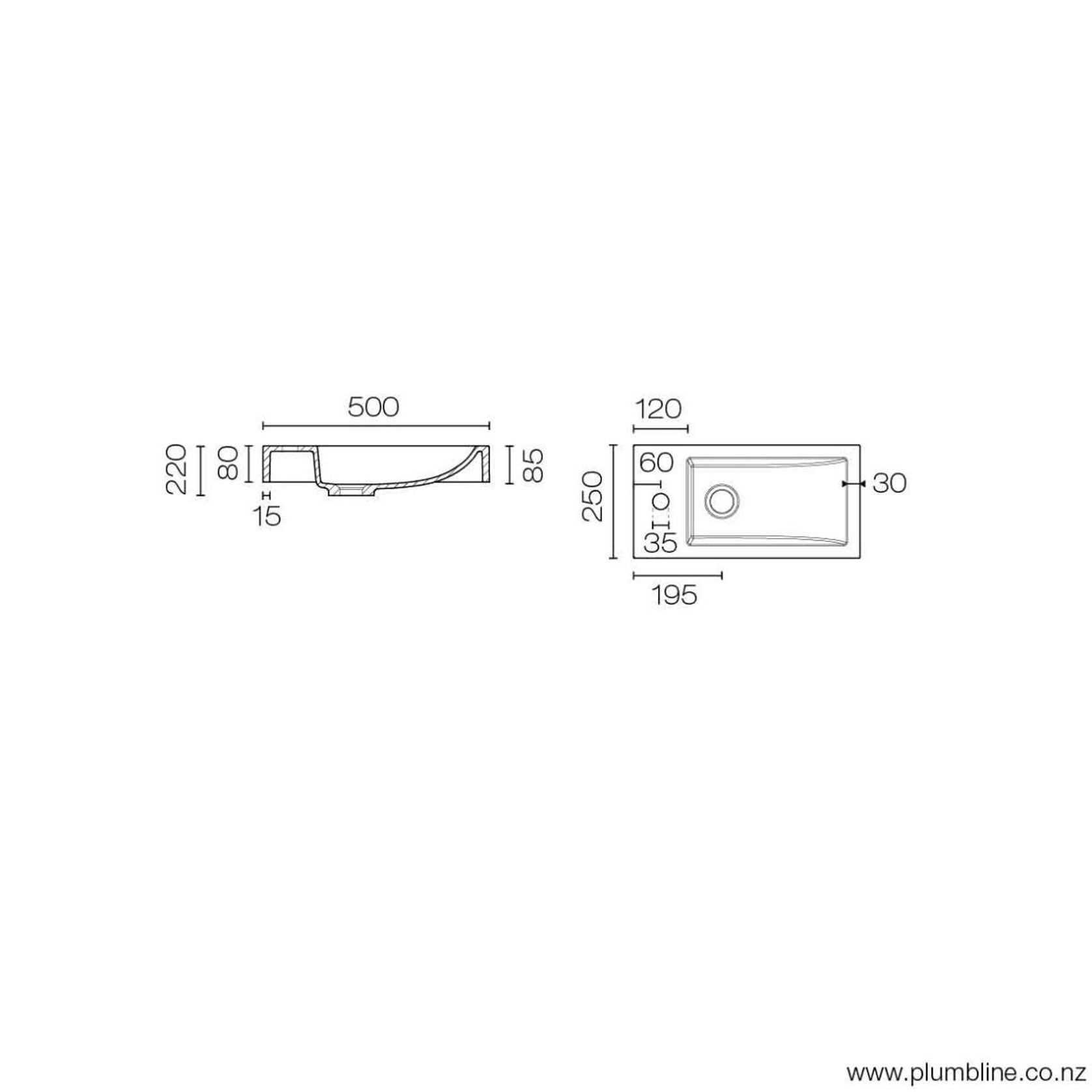 Future Slim 500 Vanity Top gallery detail image