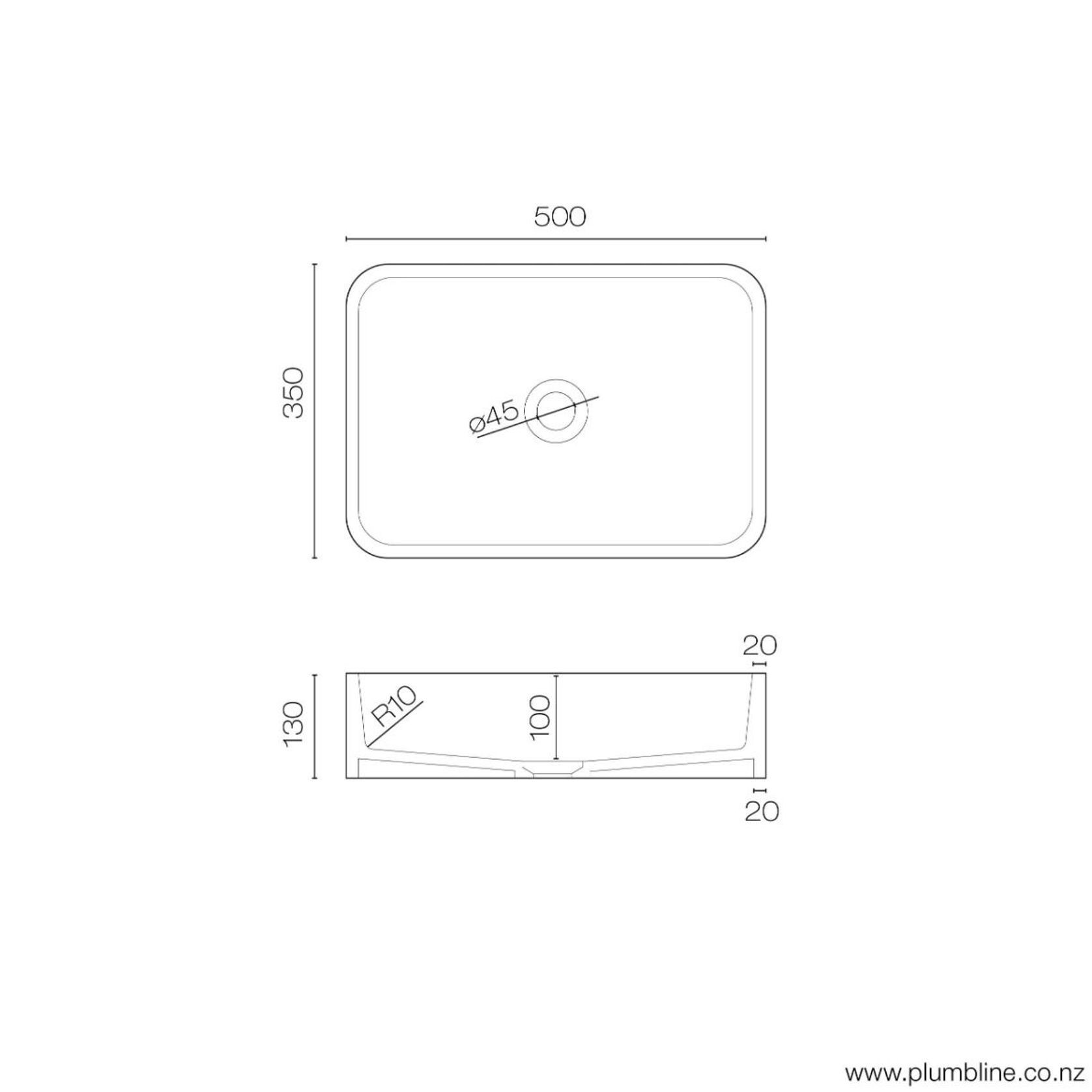 Marmo Rectangle Vessel Basin gallery detail image