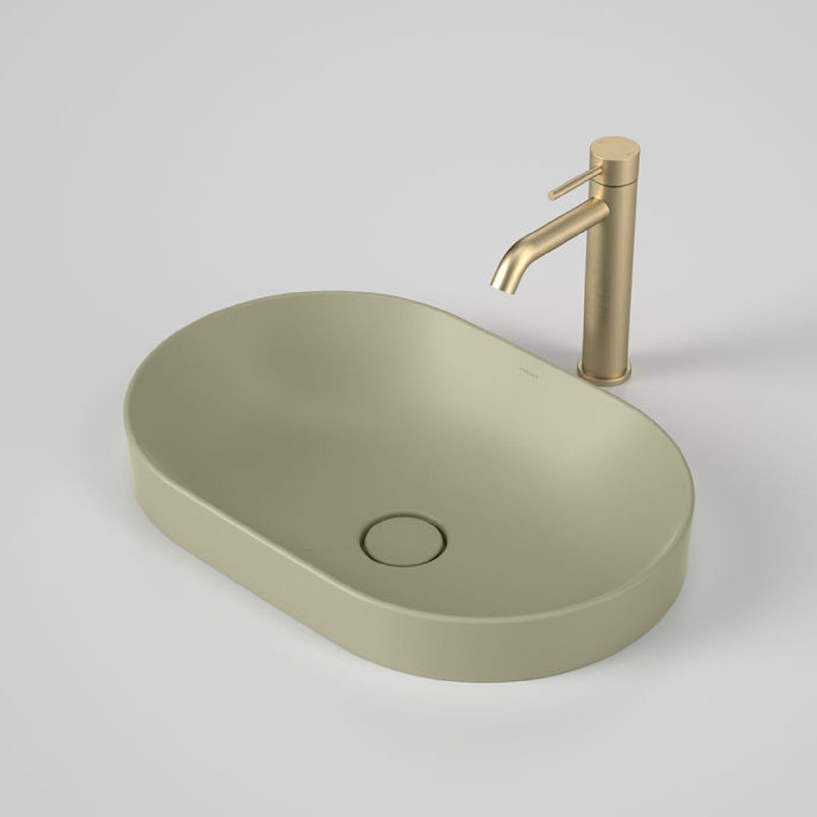 Liano II 530mm Pill Inset Basin - Matte Green gallery detail image