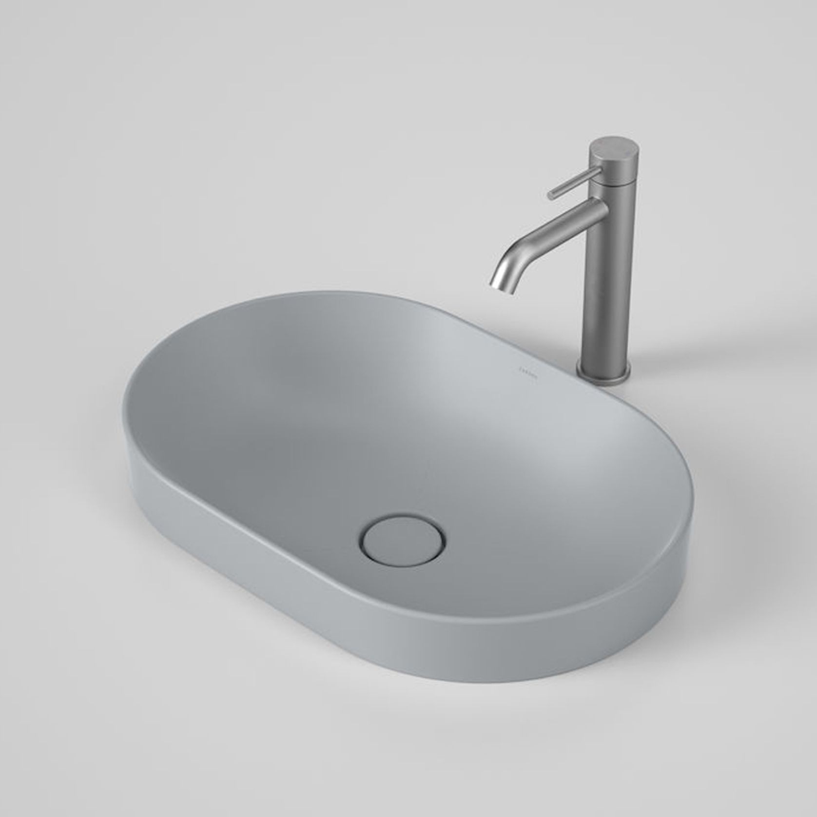 Liano II 530mm Pill Inset Basin - Matte Grey gallery detail image