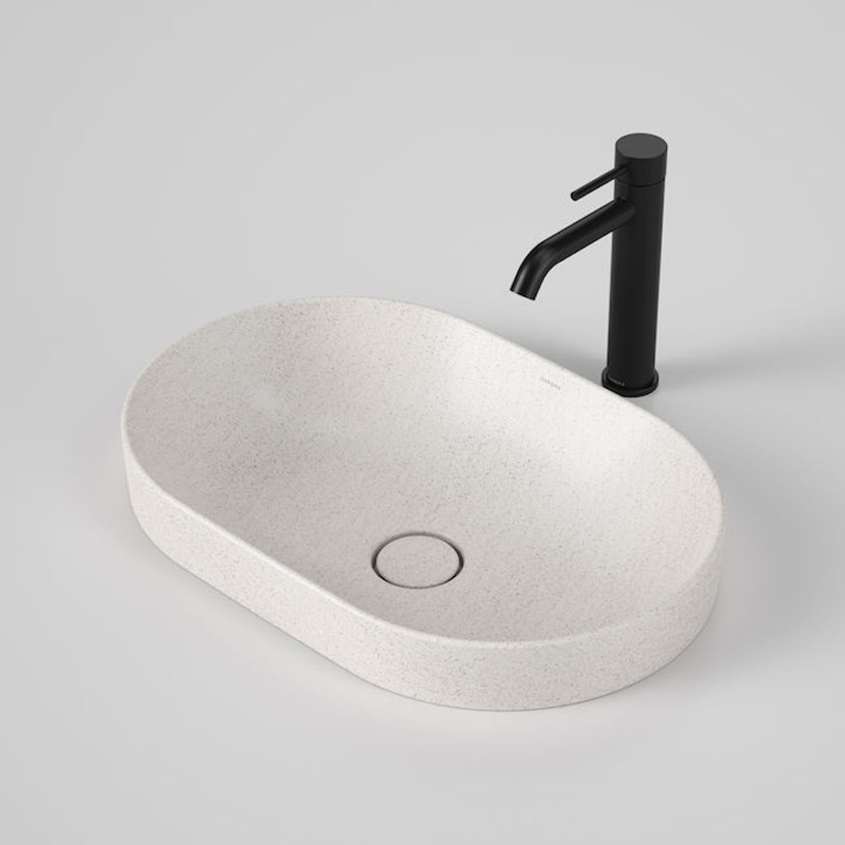Liano II 530mm Pill Inset Basin - Matte Speckled gallery detail image