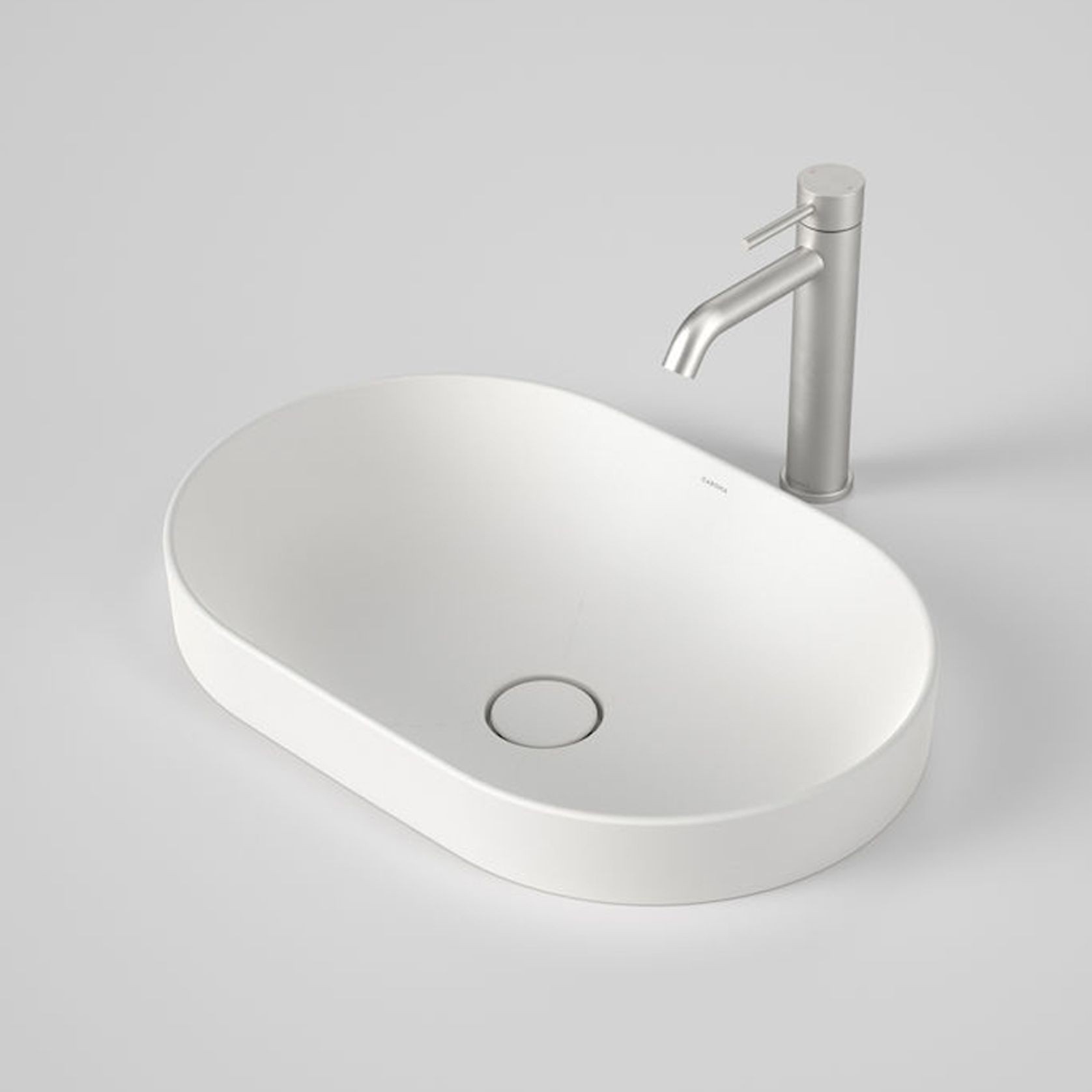 Liano II 530mm Pill Inset Basin - Matte White gallery detail image