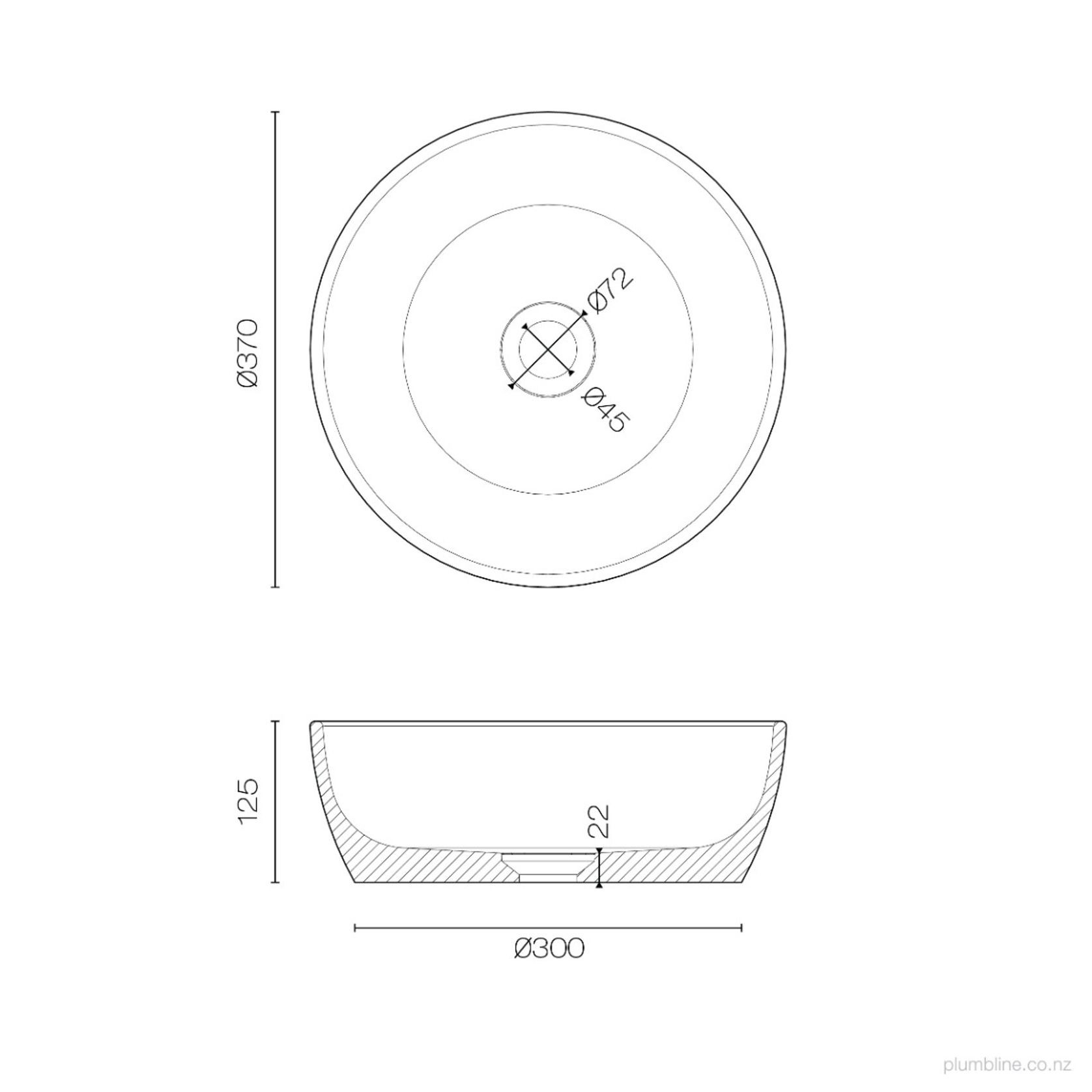 Oasis 370 Round Vessel Basin gallery detail image