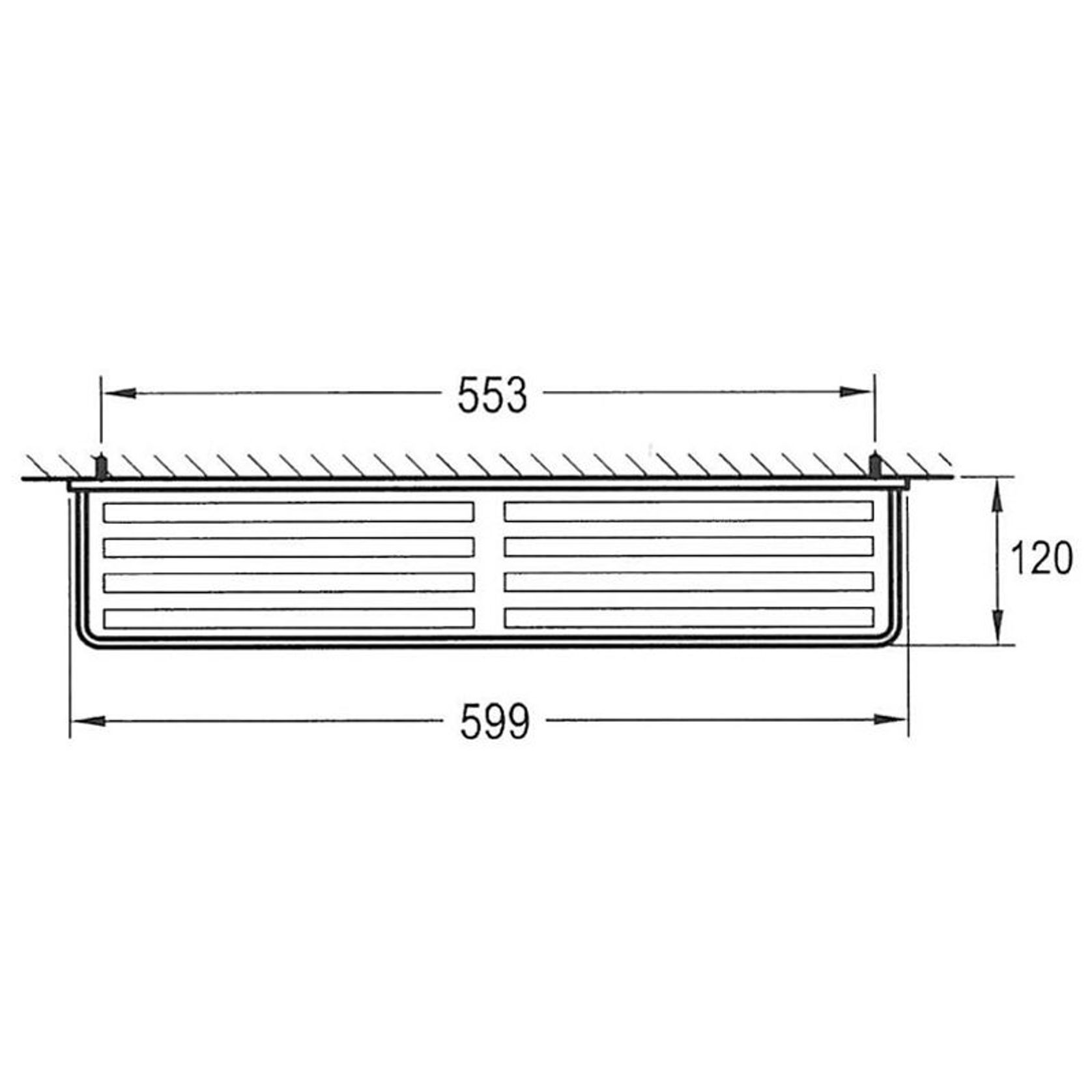 Cubic Long Bathroom Shelf 600mm gallery detail image