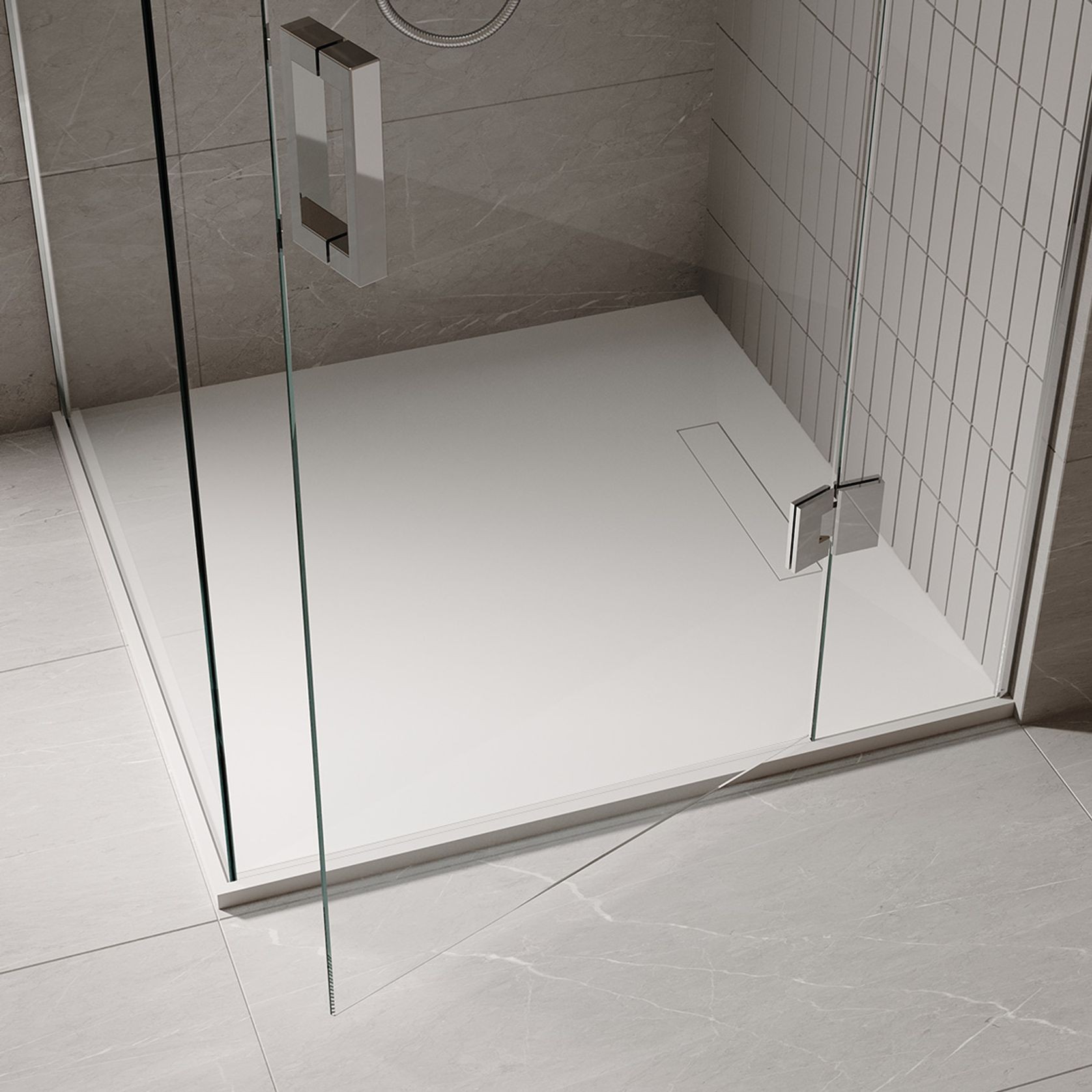 Ebony & Ivory Stone Shower gallery detail image