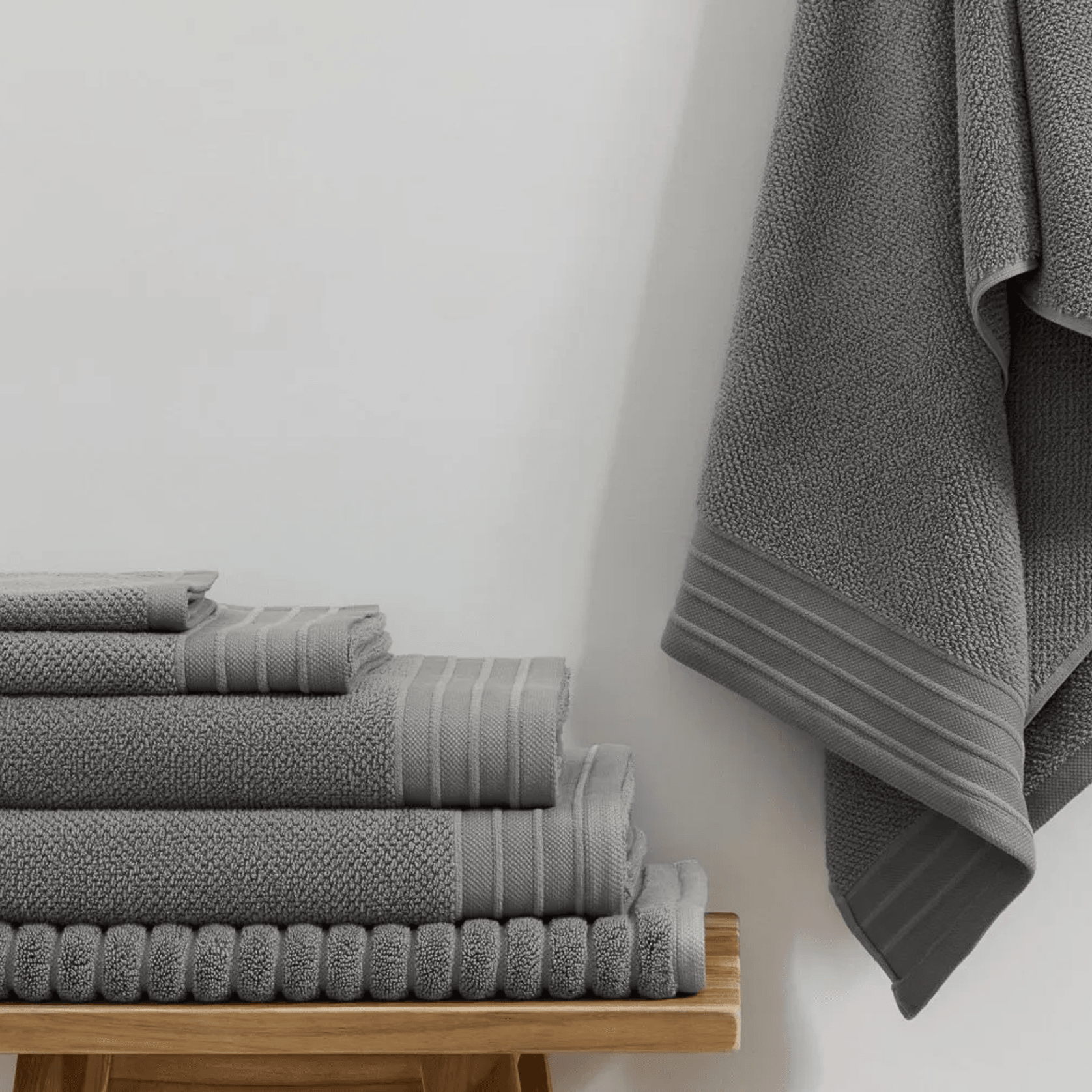 Family Bath Towel Bundle - Grey gallery detail image