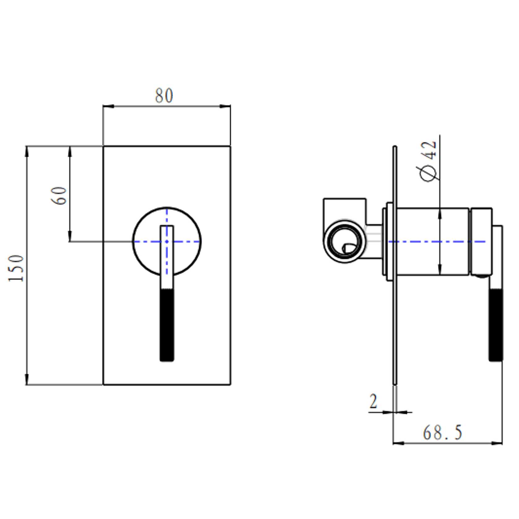 Caddence Wall Mixer Brushed Nickel gallery detail image