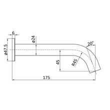 Unika Hali Curved Bath Spout gallery detail image