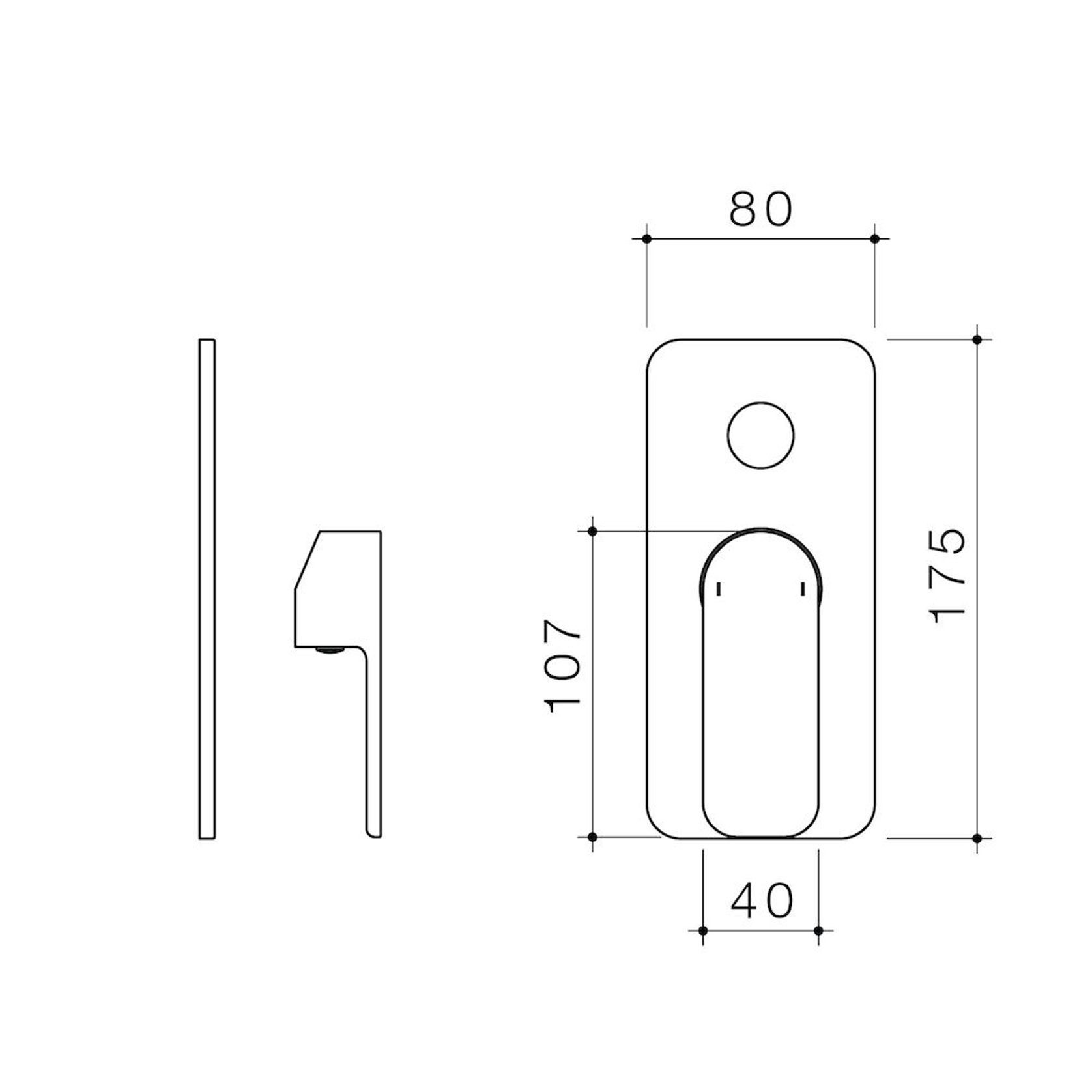 Luna Bath Shower Mixer With Diverter Trim Kit gallery detail image