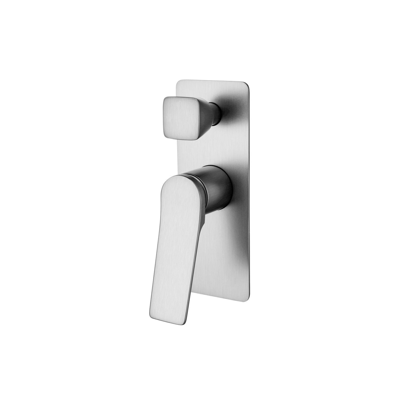 Rushy Wall Mixer With Diverter Brushed Nickel gallery detail image
