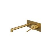 Caddence Wall Mixer with Spout Brushed Brass gallery detail image