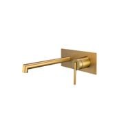 Caddence Wall Mixer with Spout Brushed Brass gallery detail image