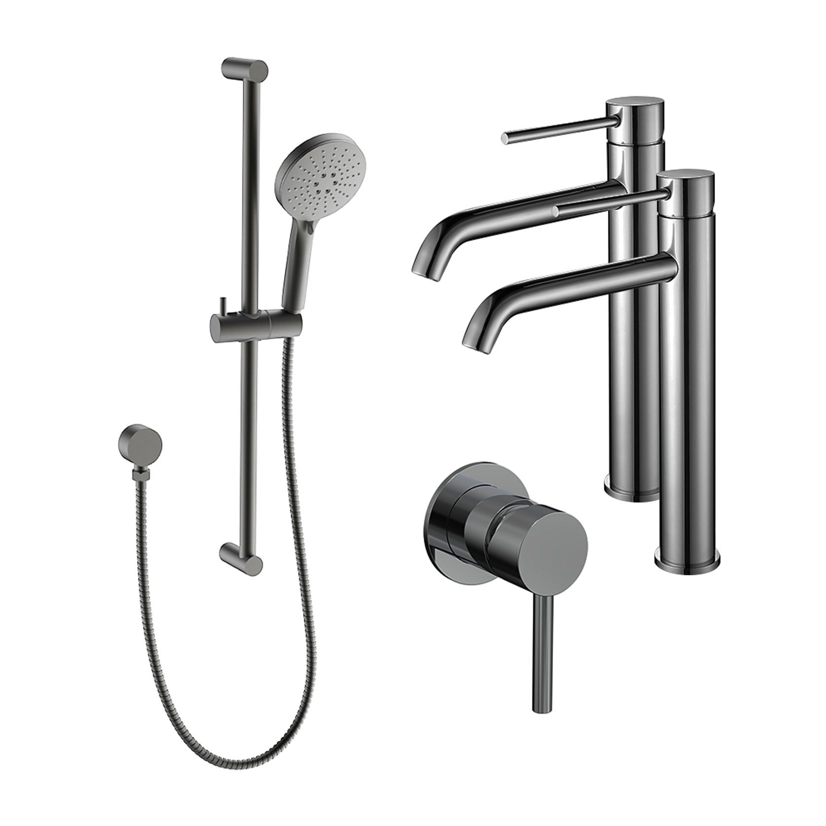 Evoke High-Rise Double Basin Tapware Bundle gallery detail image