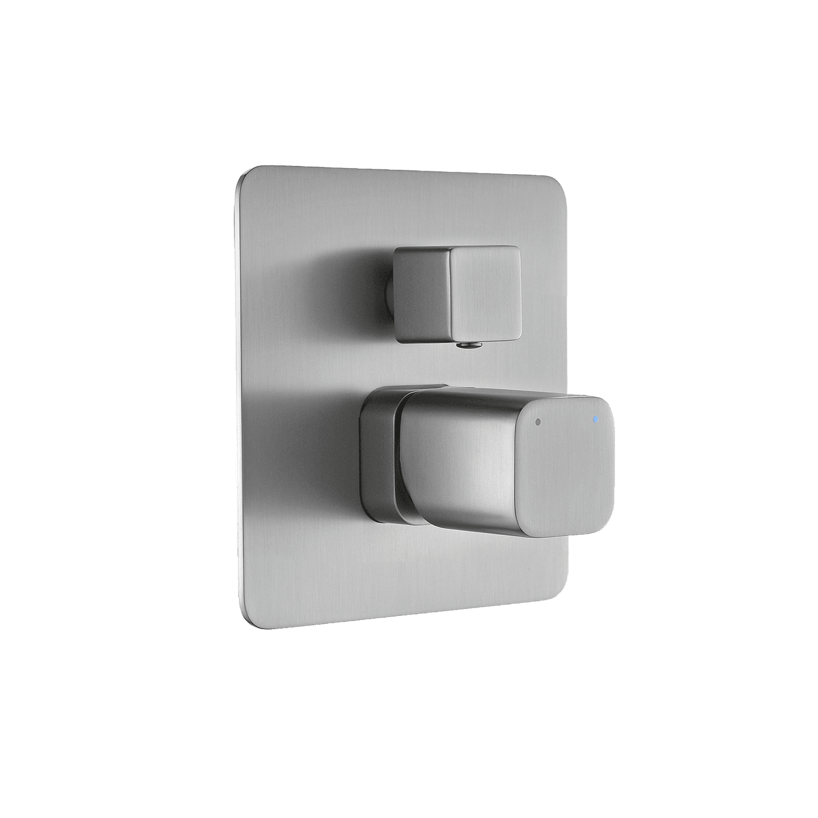 Cube Shower Divert Mixer Brushed Nickel gallery detail image