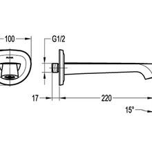 Liberty Wall Mounted Bath Spout Aged Iron gallery detail image