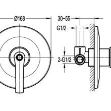 Liberty Shower/Bath Mixer Aged Iron gallery detail image