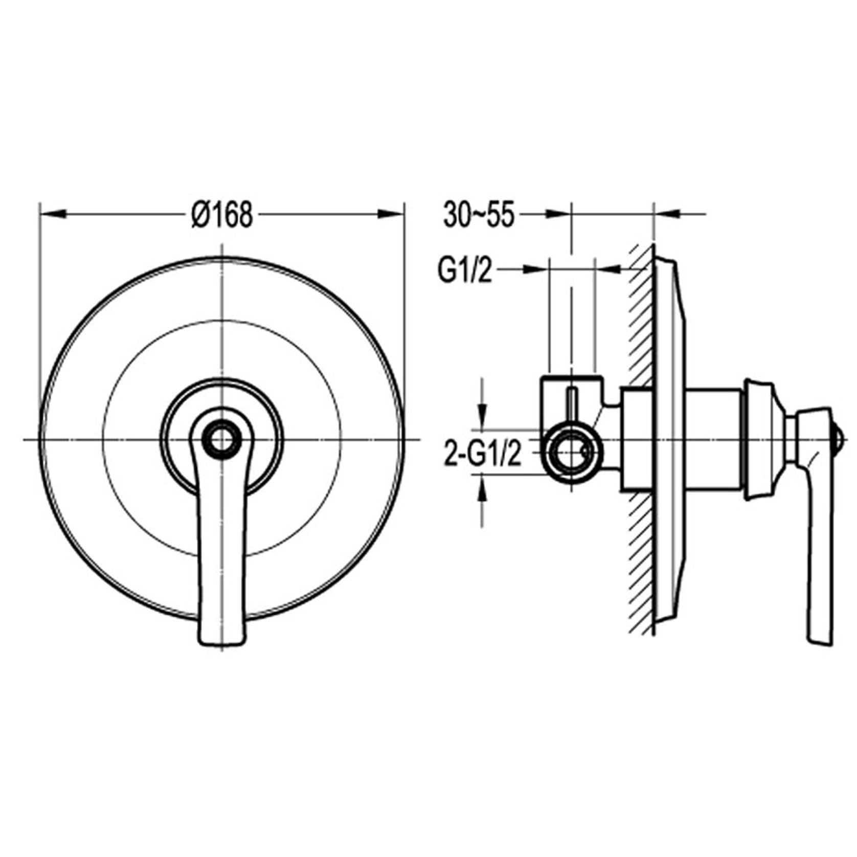Liberty Shower/Bath Mixer Chrome gallery detail image