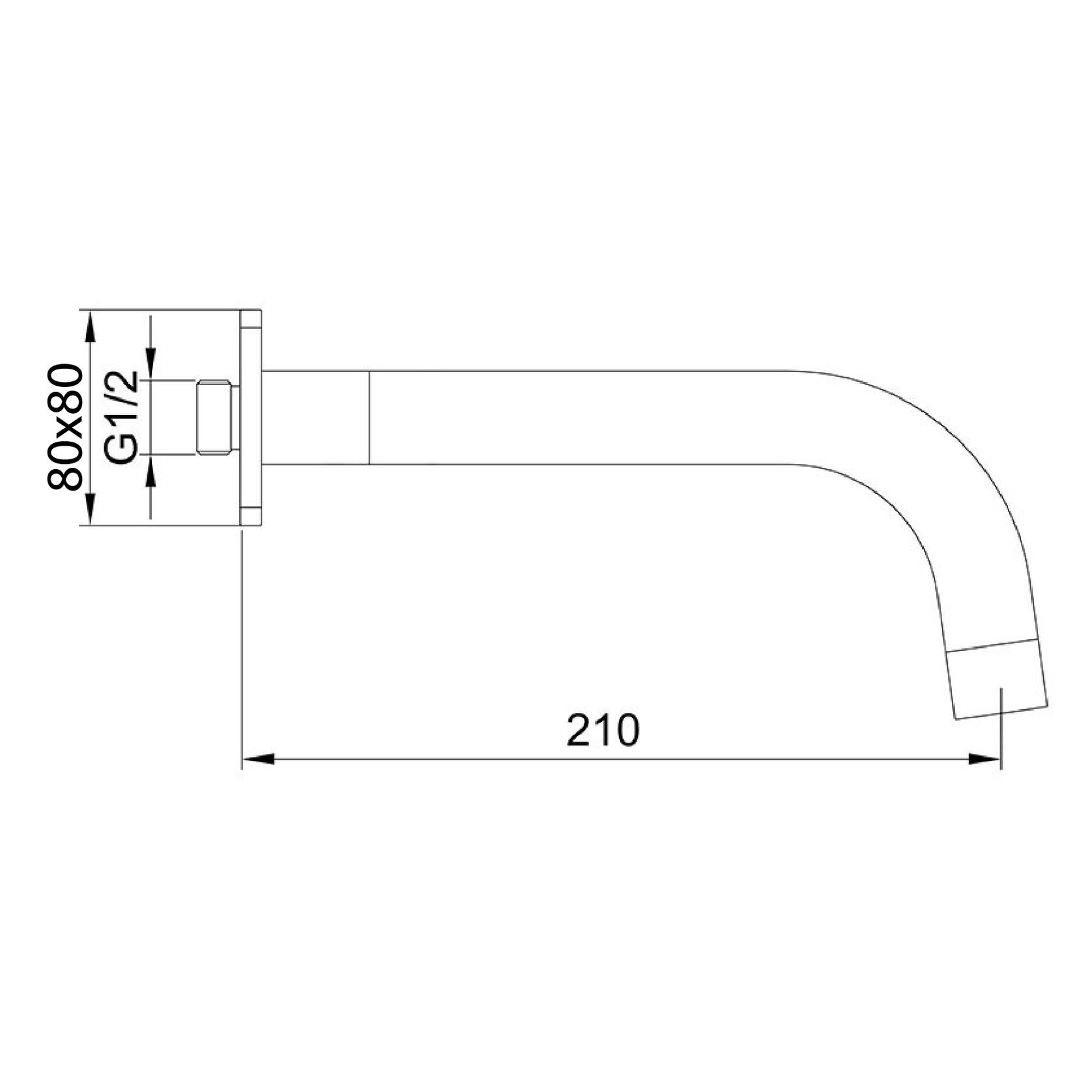 Loft Wall Mounted Bath Spout Chrome (Round) gallery detail image