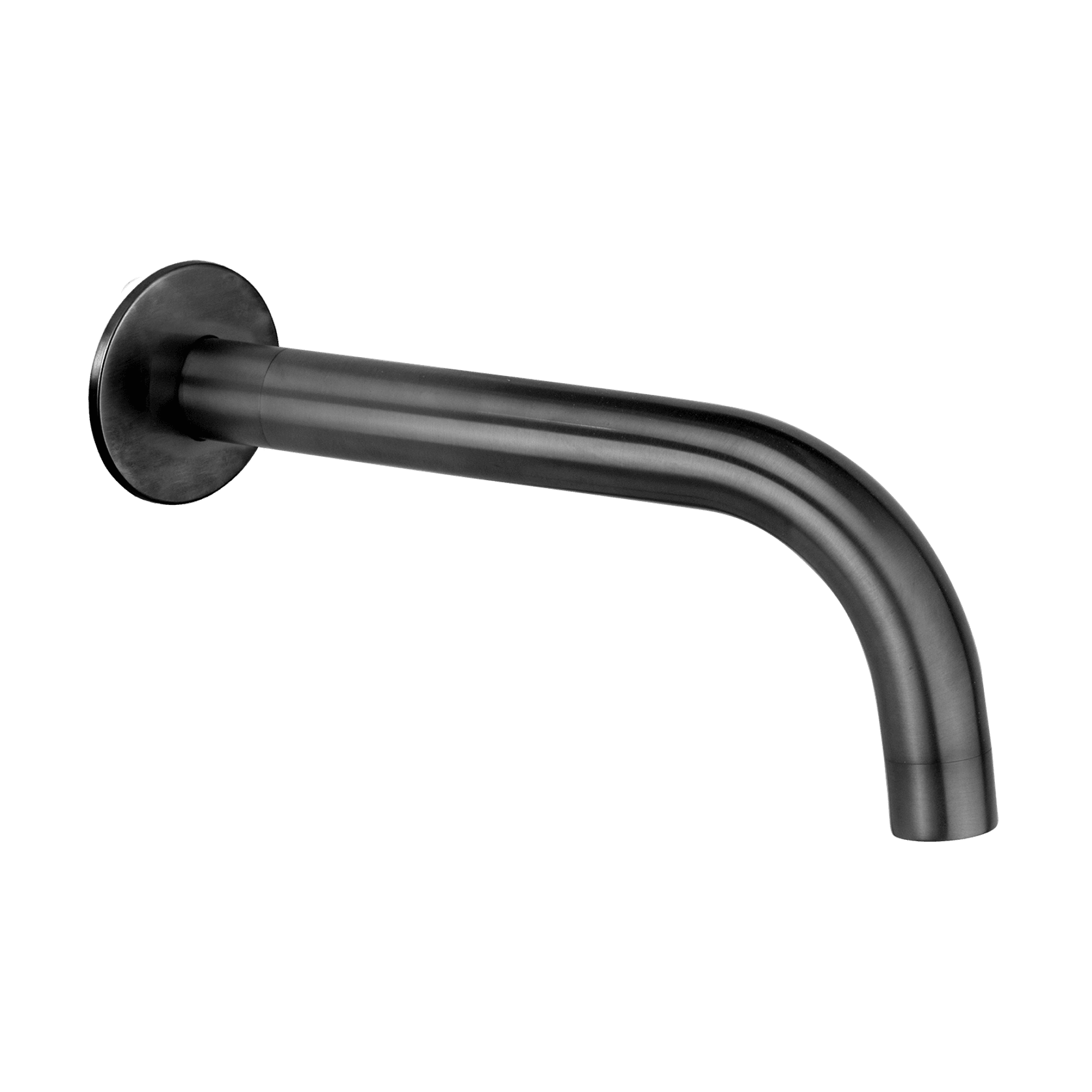Loft Wall Mounted Bath Spout Gun Metal (Round) gallery detail image