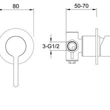 Loft Shower/Bath Mixer Brushed Copper gallery detail image