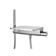 Modern Wall Mounted Bath Mixer and Shower Set Chrome gallery detail image