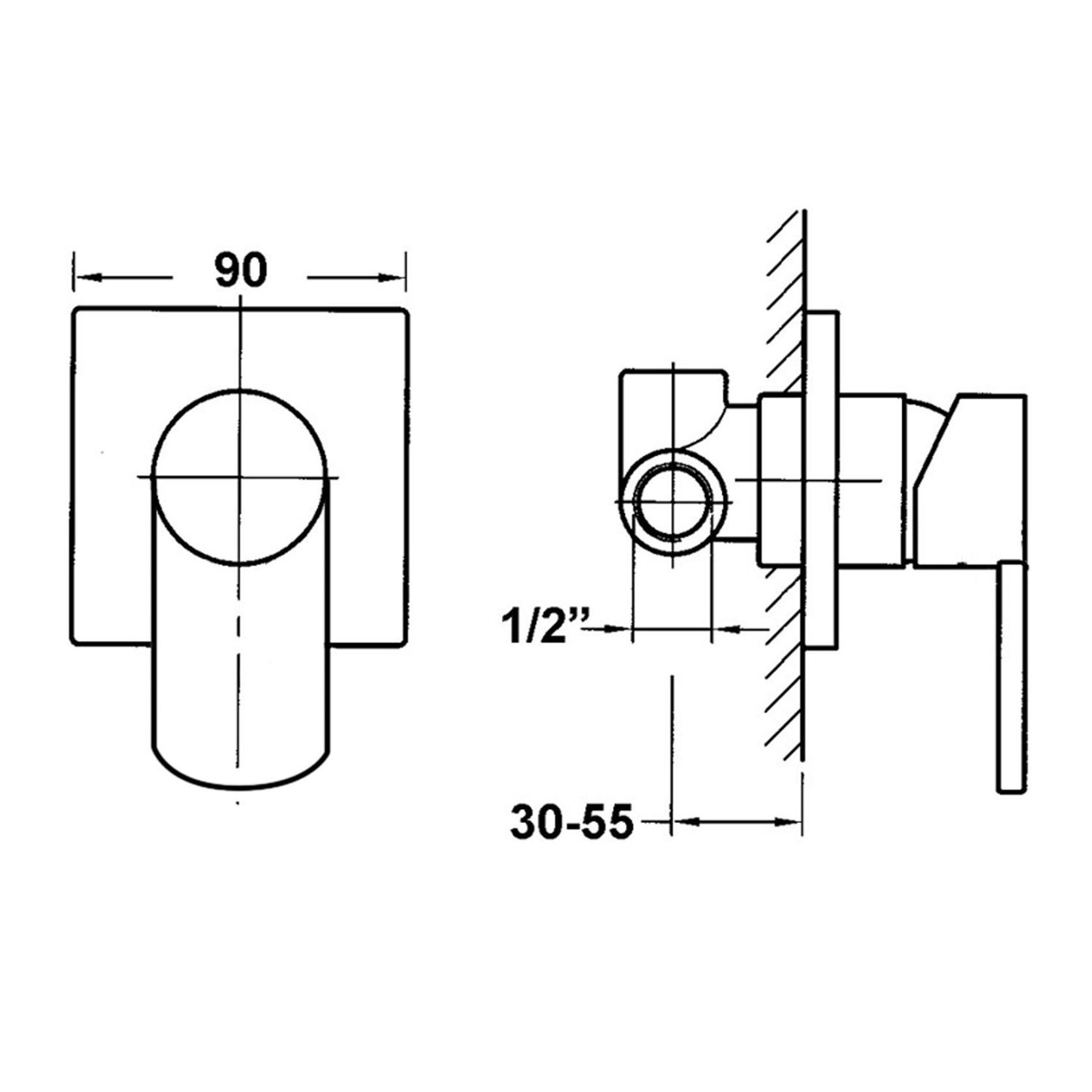 Nova/Vivid Shower/Bath Mixer Chrome gallery detail image