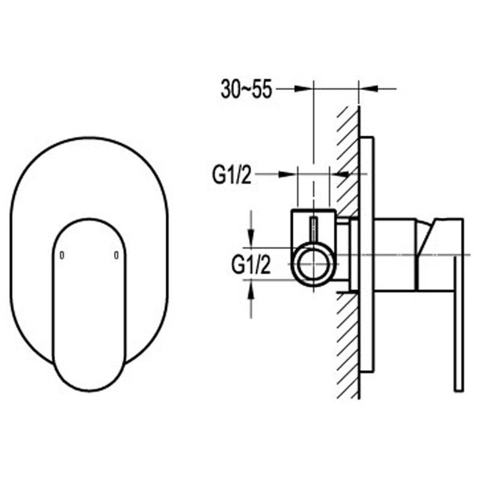 Smart Shower/Bath Mixer Chrome gallery detail image
