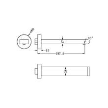 Bianca Fixed Bath Spout 200mm | Brushed Gold gallery detail image