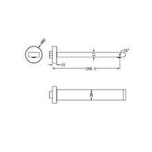 Bianca Fixed Bath Spout 240mm | Chrome gallery detail image