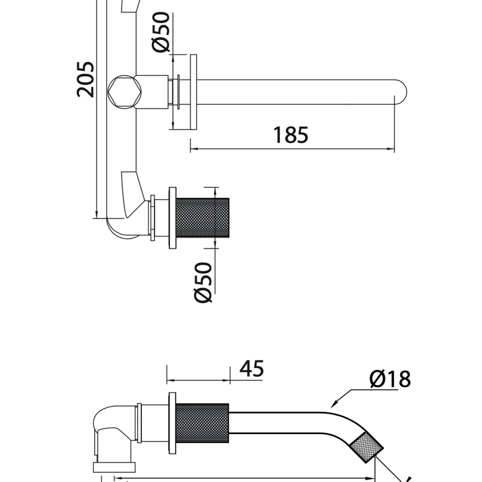Antonio Frattini R234 Wall Mounted Tap gallery detail image