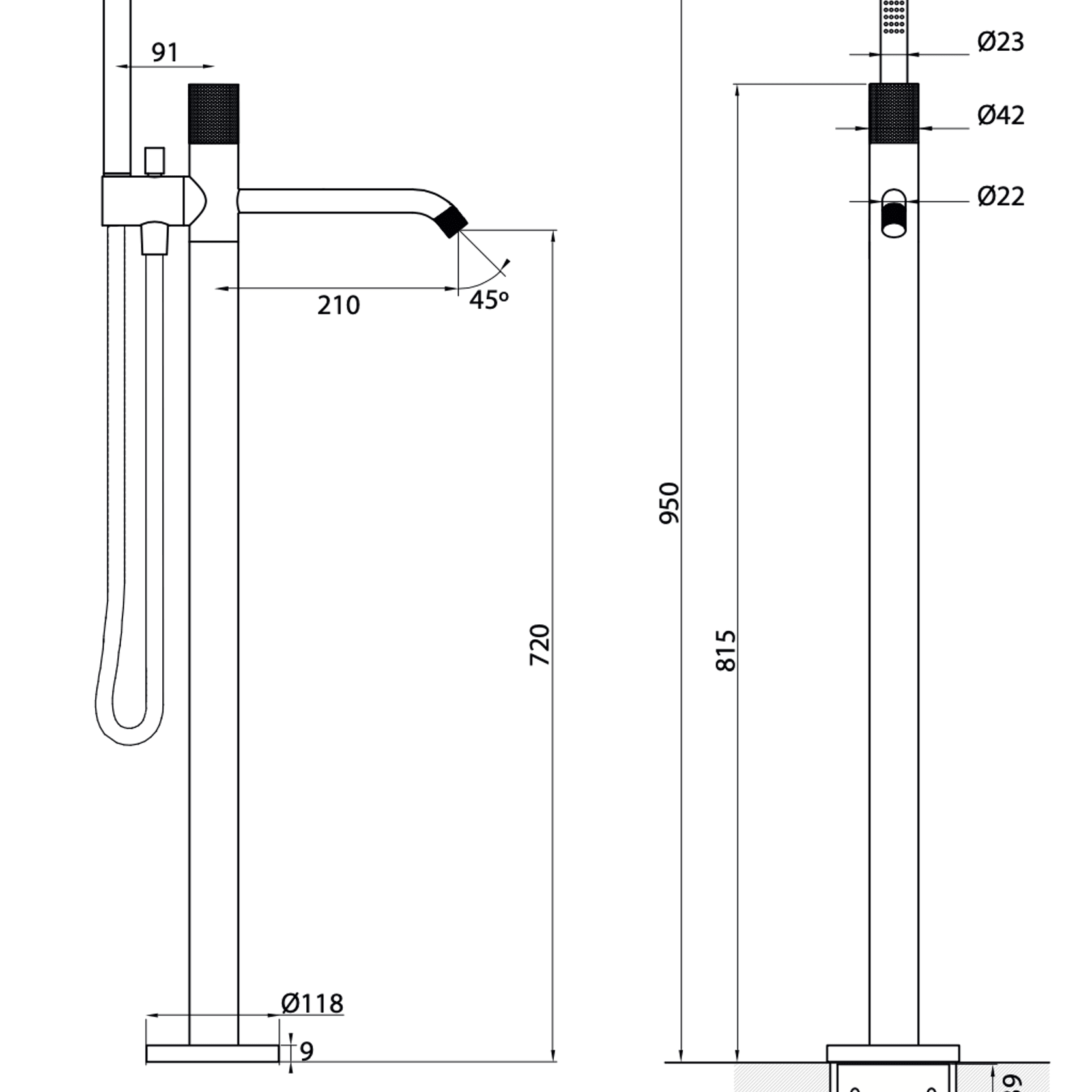 Antonio Frattini R261 Free Standing Bath Tap gallery detail image