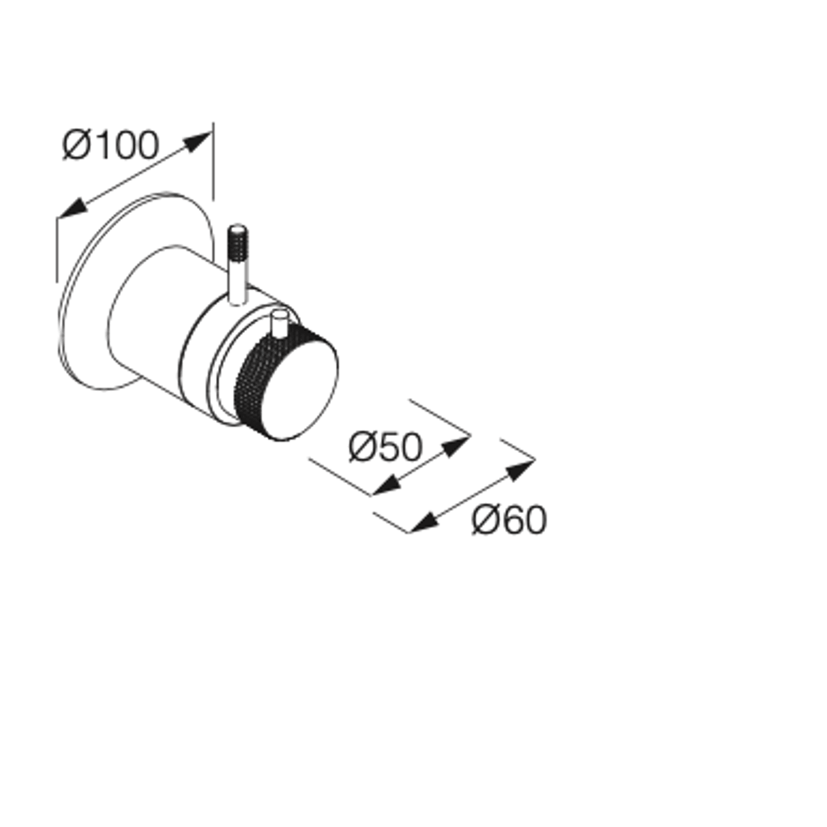 Minimal Thermostatic Bath/Shower Mixer Tap gallery detail image