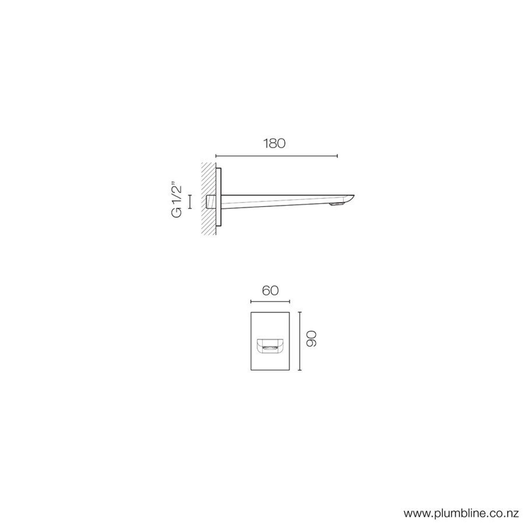 Como Wall Mount Bath Spout gallery detail image