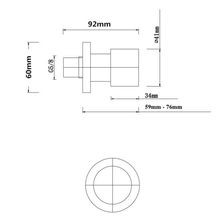 Round Shower Wall Taps Matte Black gallery detail image