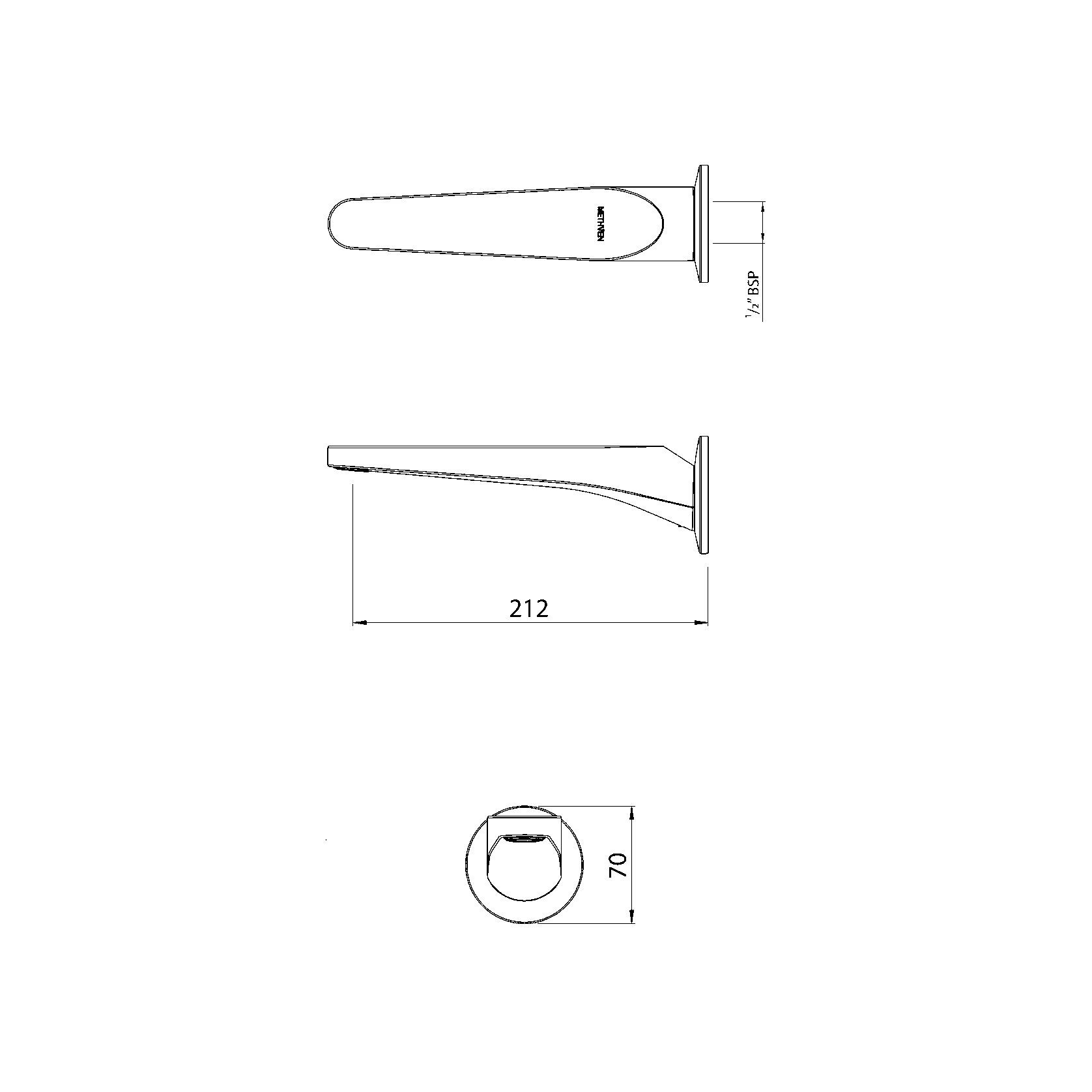 Maku Wall Mounted Bath Spout gallery detail image