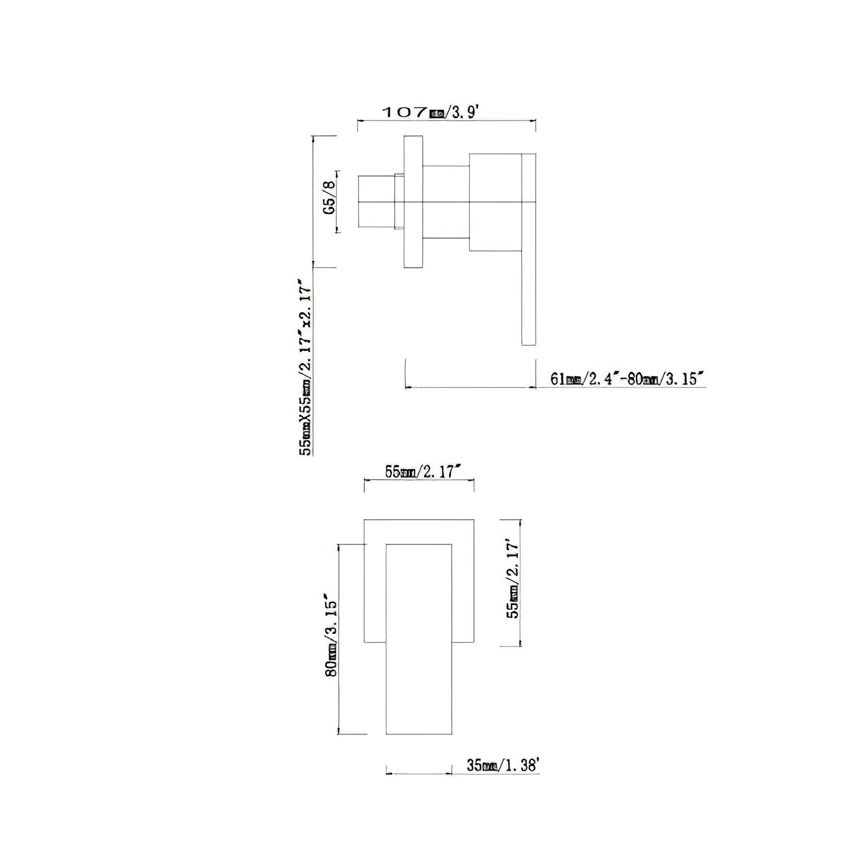 Shower Wall Taps Chrome gallery detail image