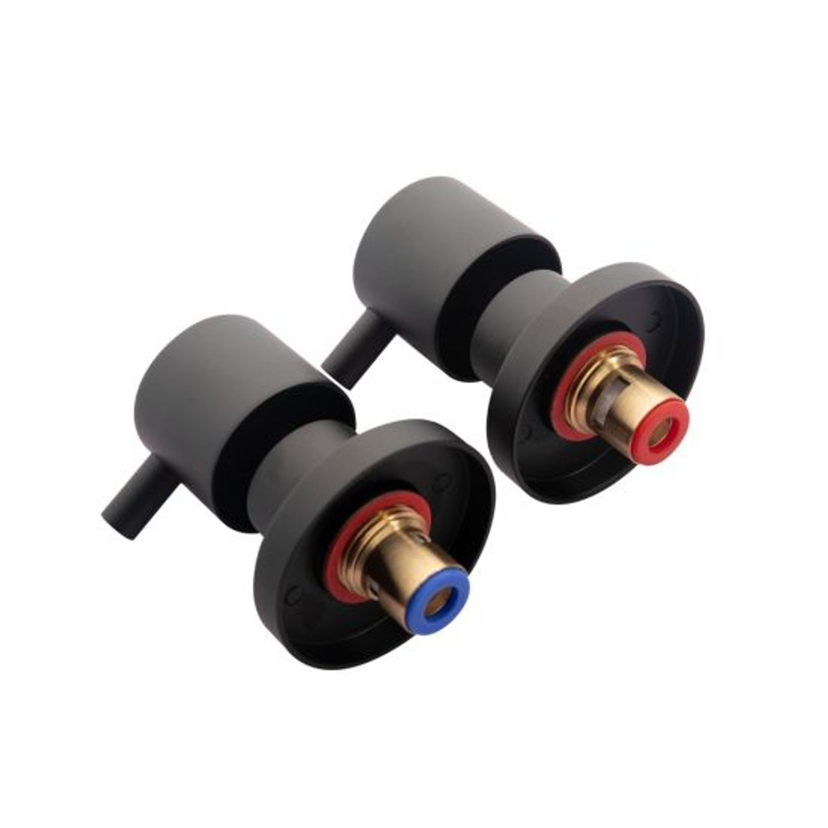 Round Shower Wall Taps Matte Black gallery detail image