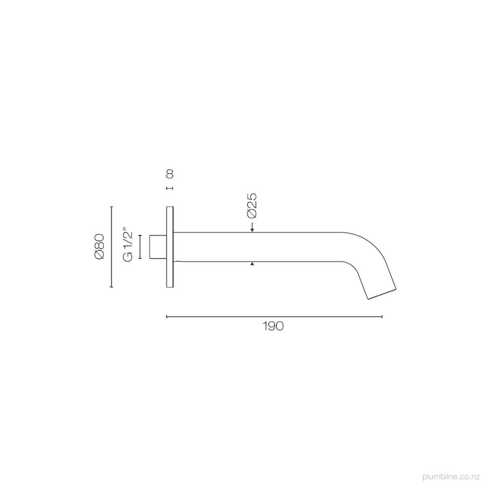 Tube Wall Mount Bath Spout gallery detail image