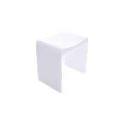 iStone Shower Stool Gloss White gallery detail image