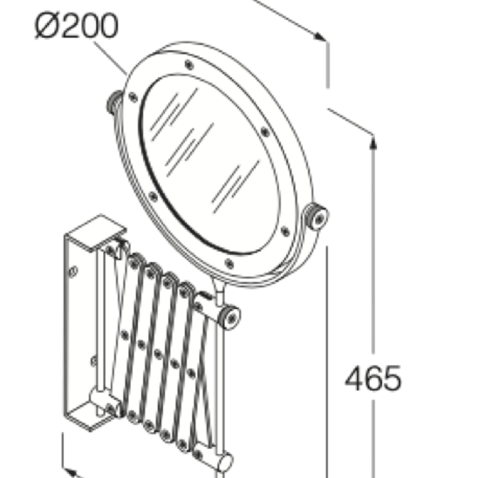 Minimal Extendable Magnifying Mirror by Boffi gallery detail image